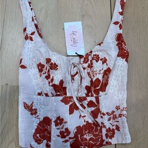 NWT Floral Cotton Women's Top